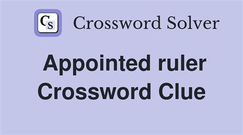 Crossword Clue: appointed. Crossword Solver .